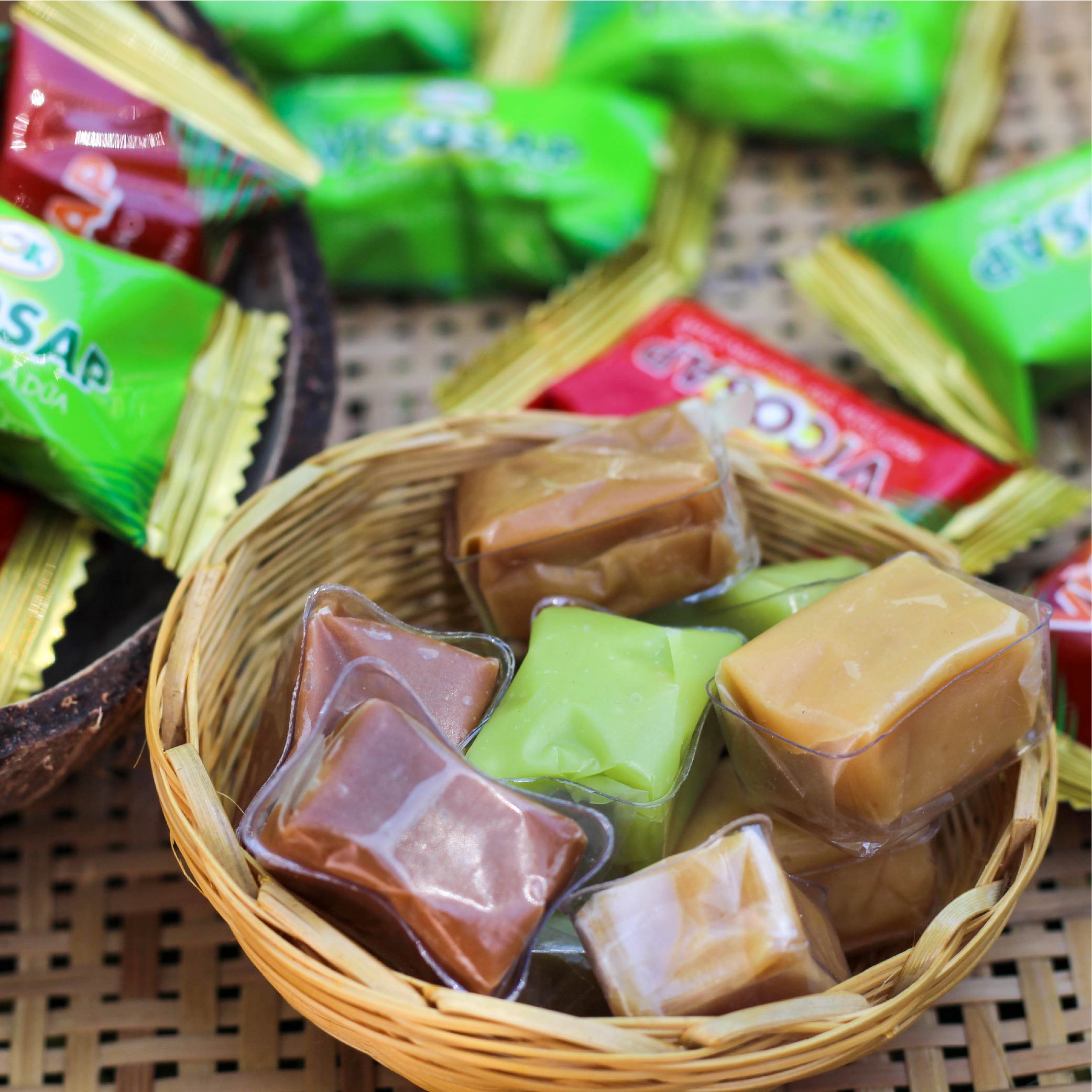 Kẹo dừa sáp Vicosap (6 vị) 200g